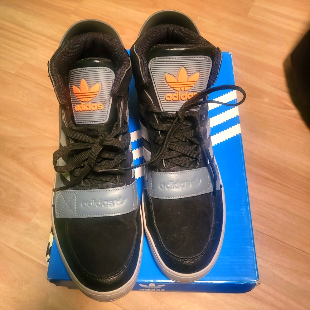 Adidas hardcourt Defender , Size 11 1/2 , black,  gray , orange